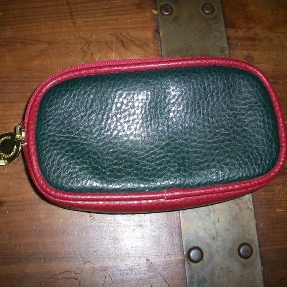 Mini Zippered Case Bag Make-up Storage 7" Red/Black Travel Bag by Alfred Sung - Picture 1 of 4